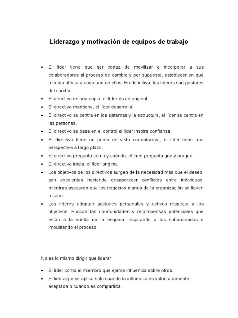 Liderazgo Y Motivación | PDF | Liderazgo | Motivación