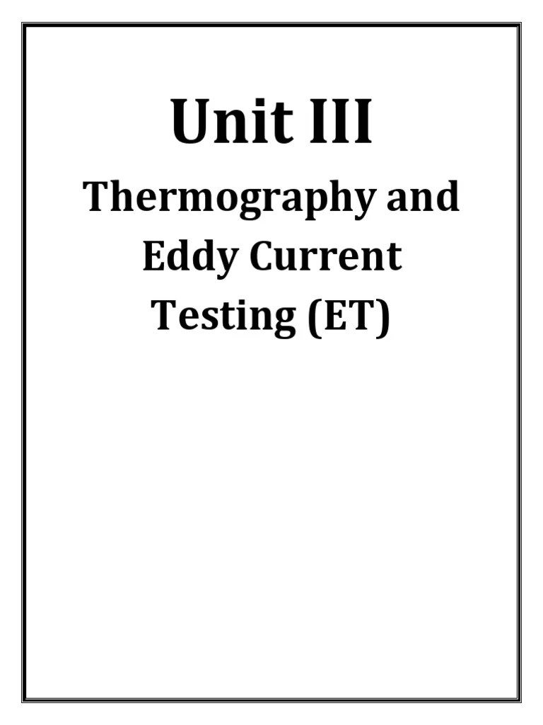 Thermography And Eddy Current Testing | PDF | Infrared | Thermography