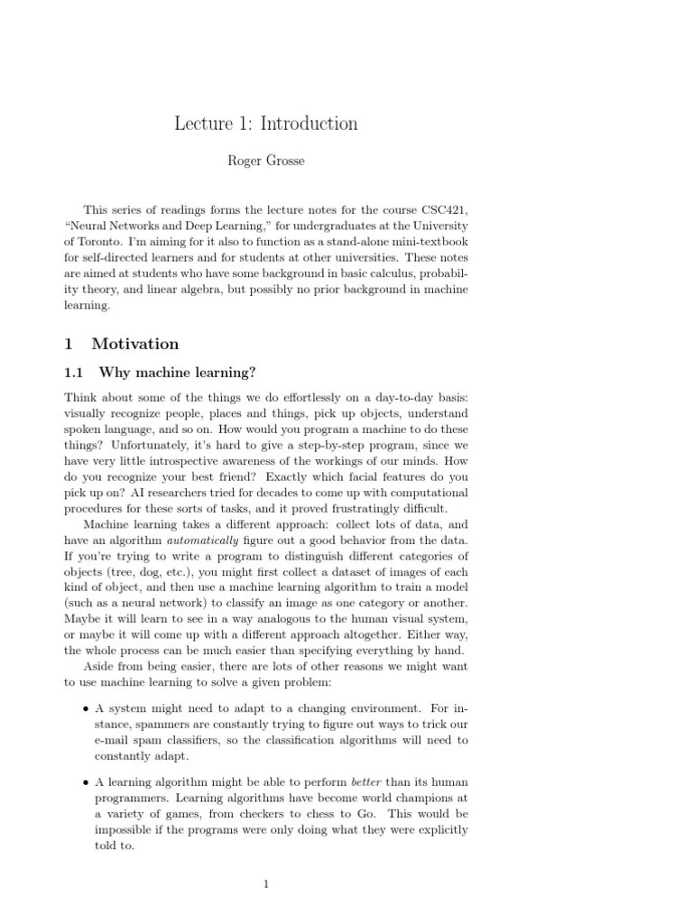 L01 - Introduction-to-ML | PDF | Machine Learning | Artificial Neural ...