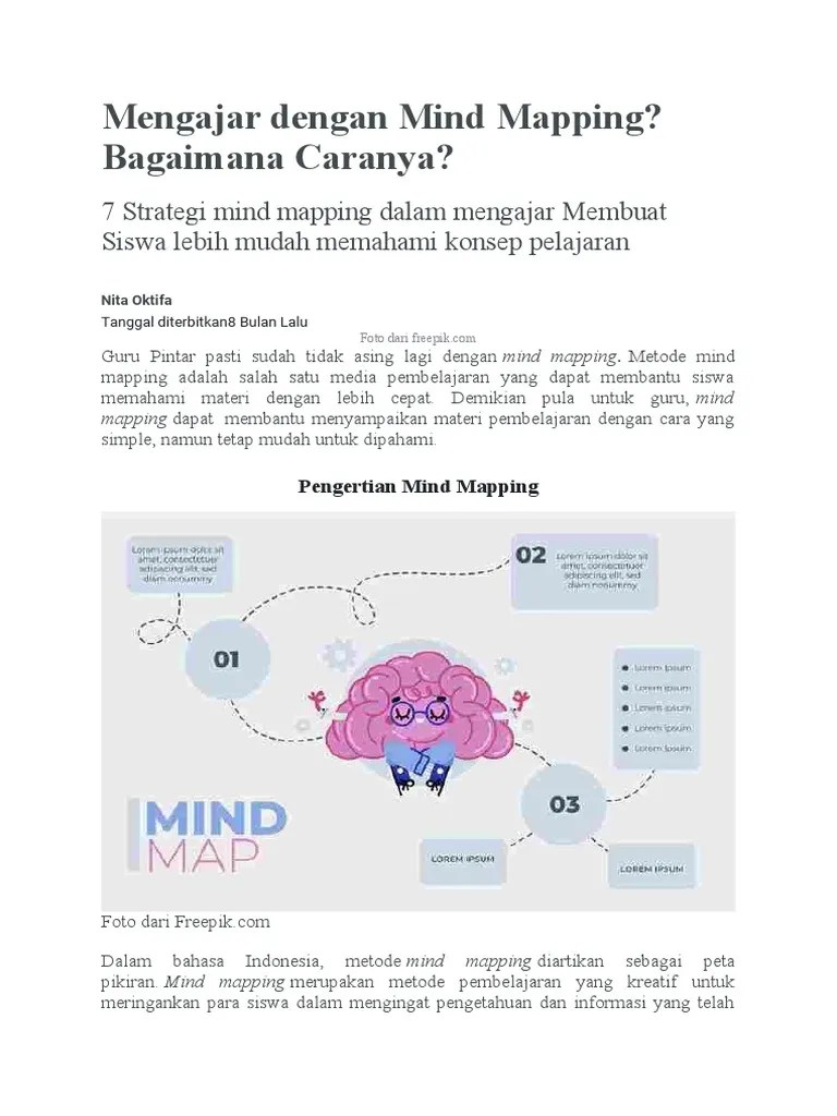 Mengajar Dengan Mind Mapping | PDF | Karier & Perkembangan | Seni