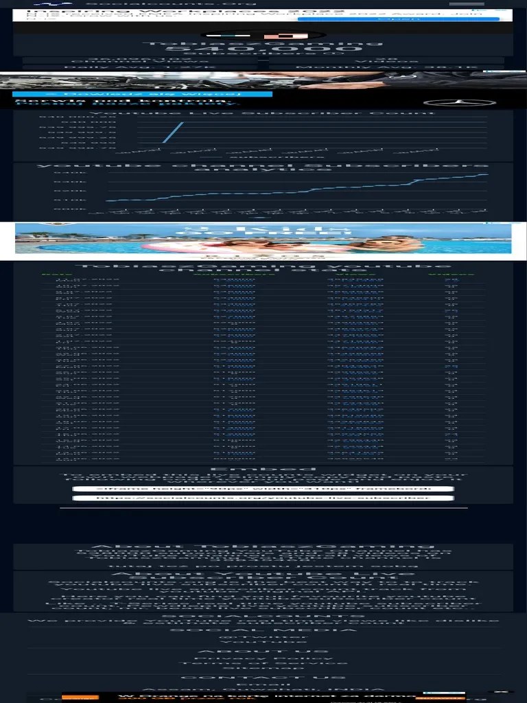 TobiaszGaming Youtube Live Subscriber Count | PDF | You Tube