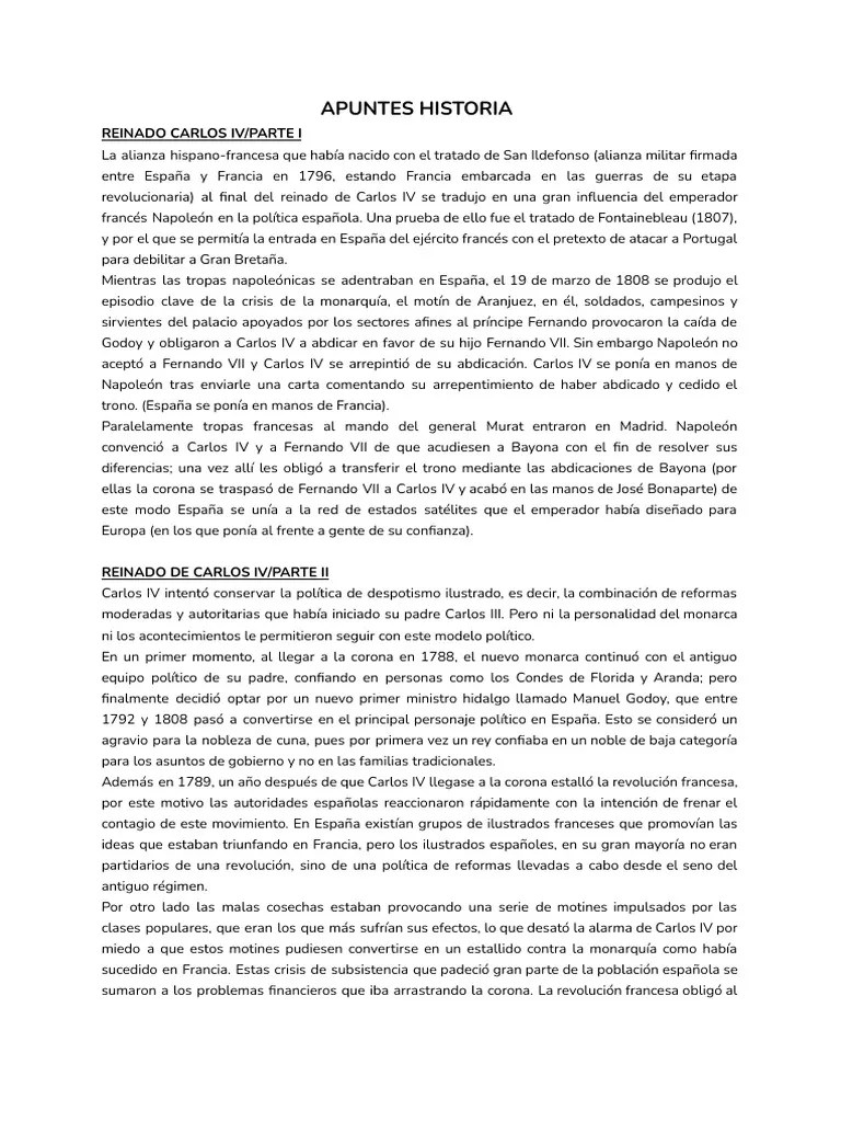 Apuntes historia 2 de bachillerato