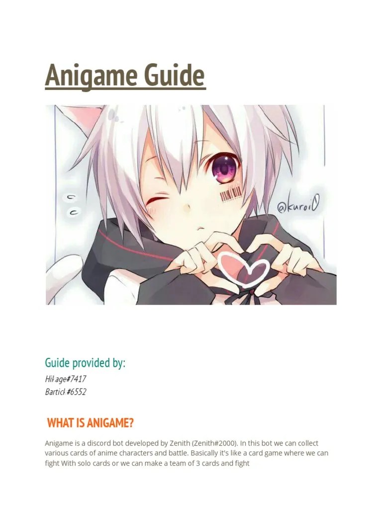 Anigame Guide | PDF | Games & Activities | Home & Garden