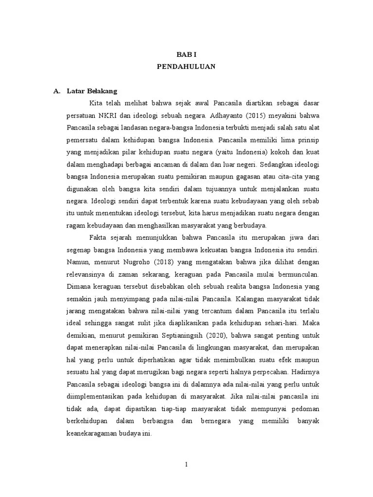 Makalah Implementasi Nilai Nilai Pancasila Dalam Kehidupan Sosial Masyarakat | PDF