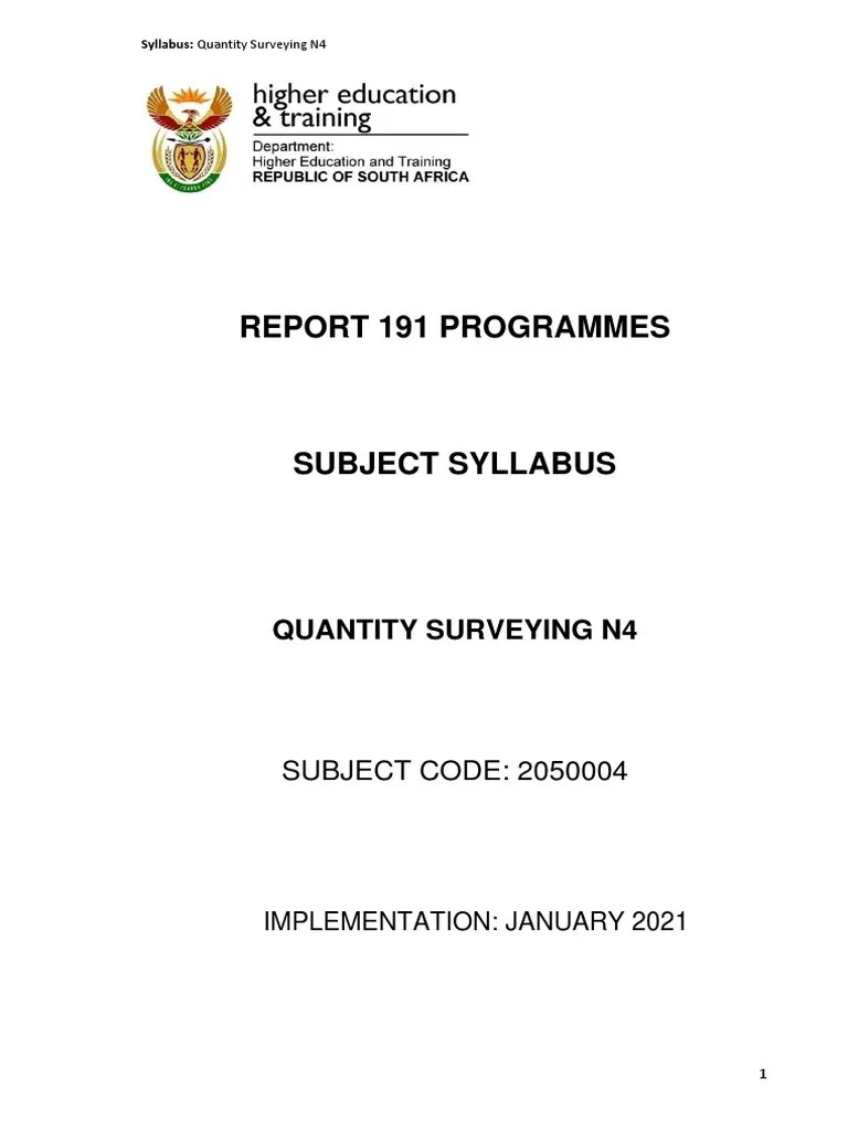 N4 Quantity Surveying | PDF | Surveying | Brick