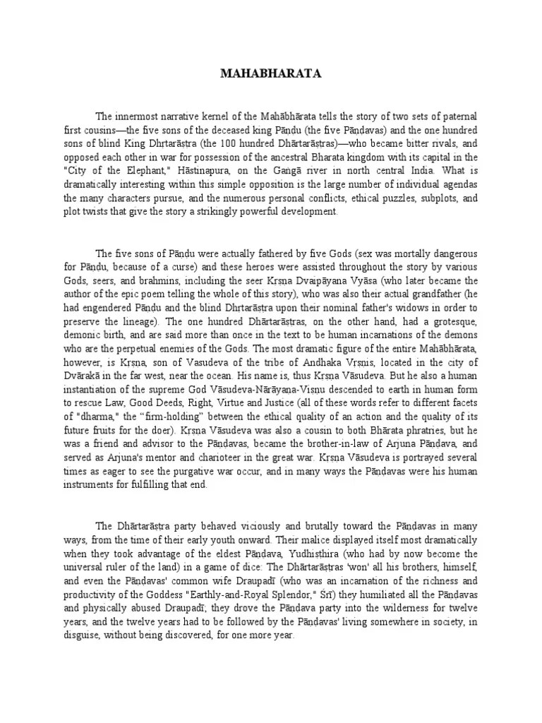 Mahabharata | PDF | Mahabharata | Krishna