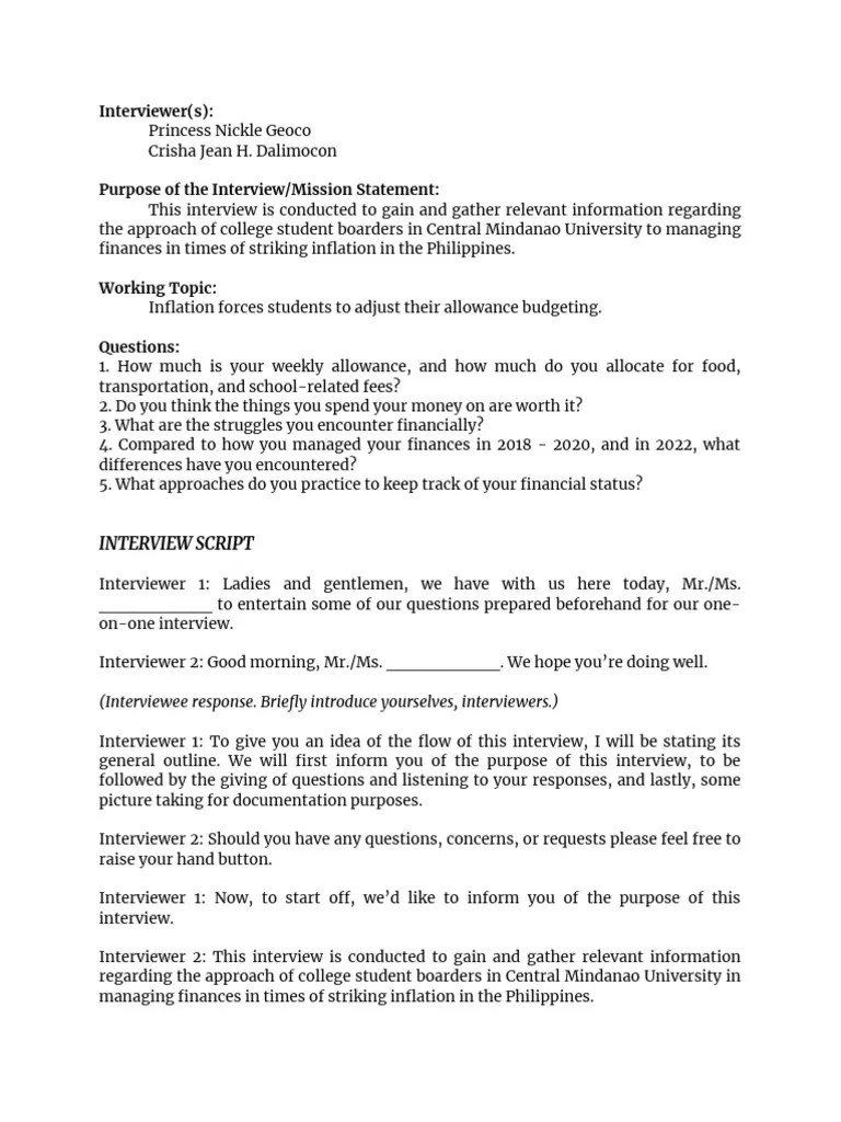 Script Interview | Download Free PDF | Interview