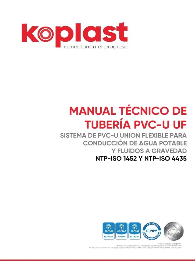 Manual Técnico - Tuberias Pvc-U Uf | PDF