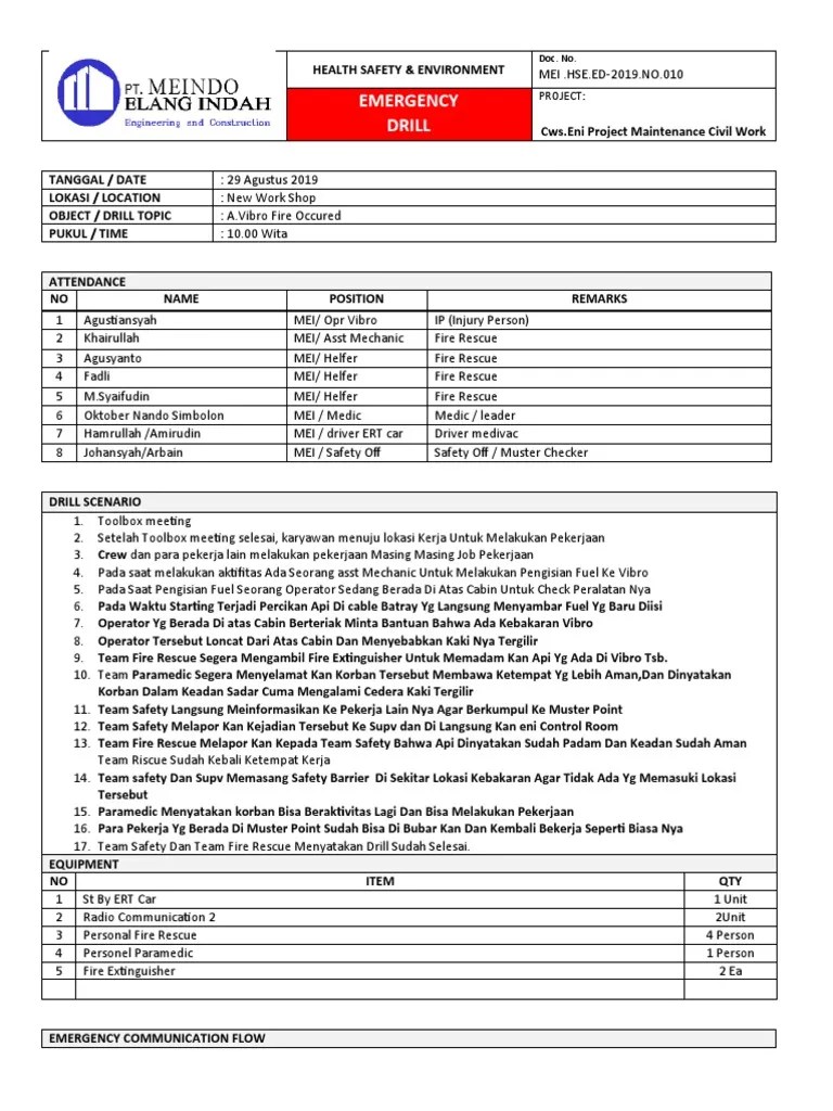 Emergency Drill Scenario OK | PDF