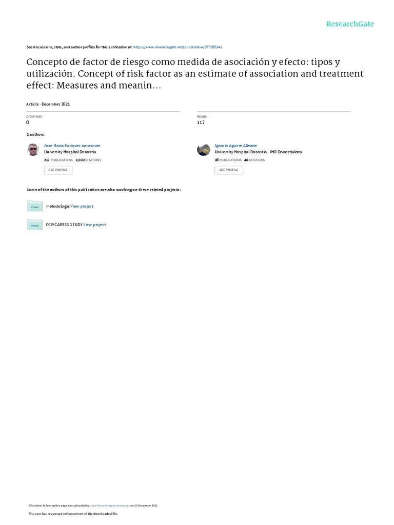 Factor Es De Riesgo | PDF | Ciencias De La Salud | Medicina