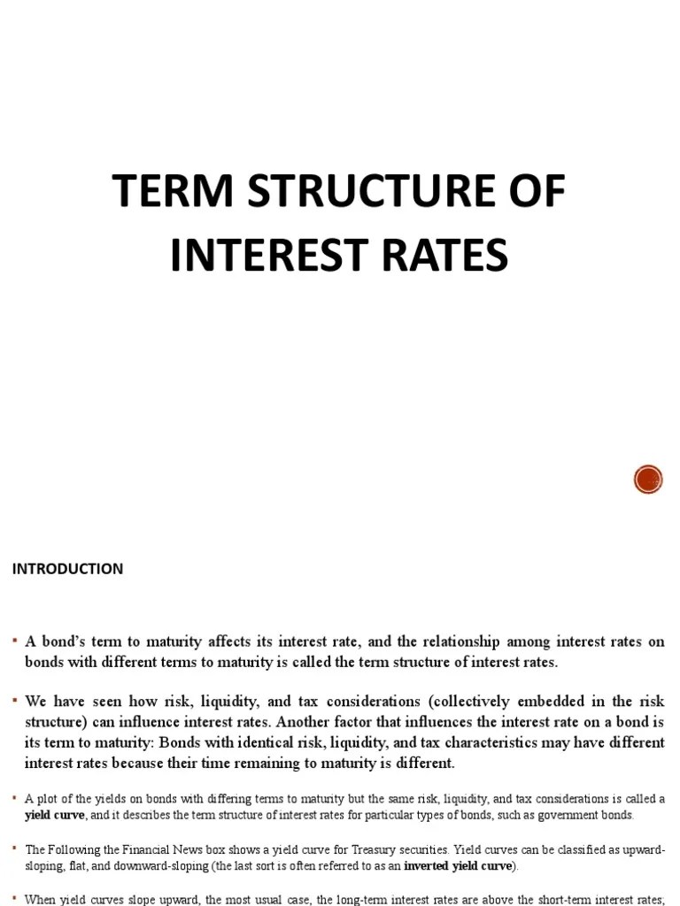 Term Structure Of Interest Rates | PDF | Yield Curve | Interest