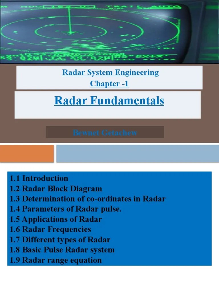 Chapter 1 Radar Fundamental | Download Free PDF | Radar | Transmitter