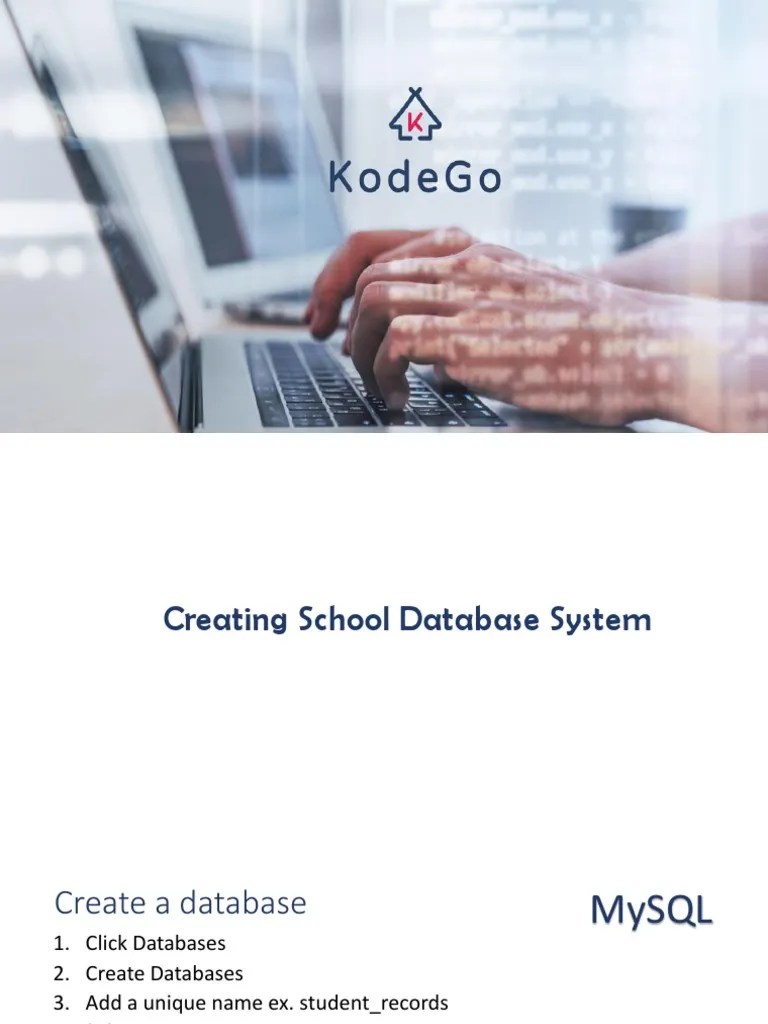 How To Create Students Database | PDF | Databases | Software Development