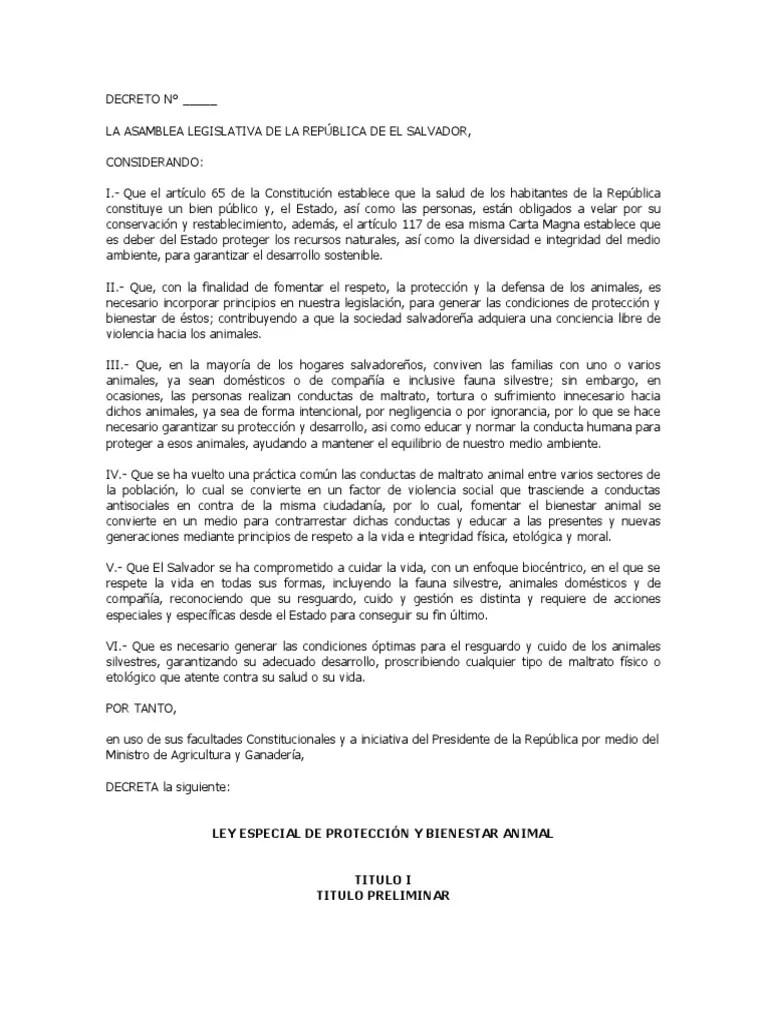 Ley Bienestar Animal | PDF | Presupuesto | Bienestar De Los Animales