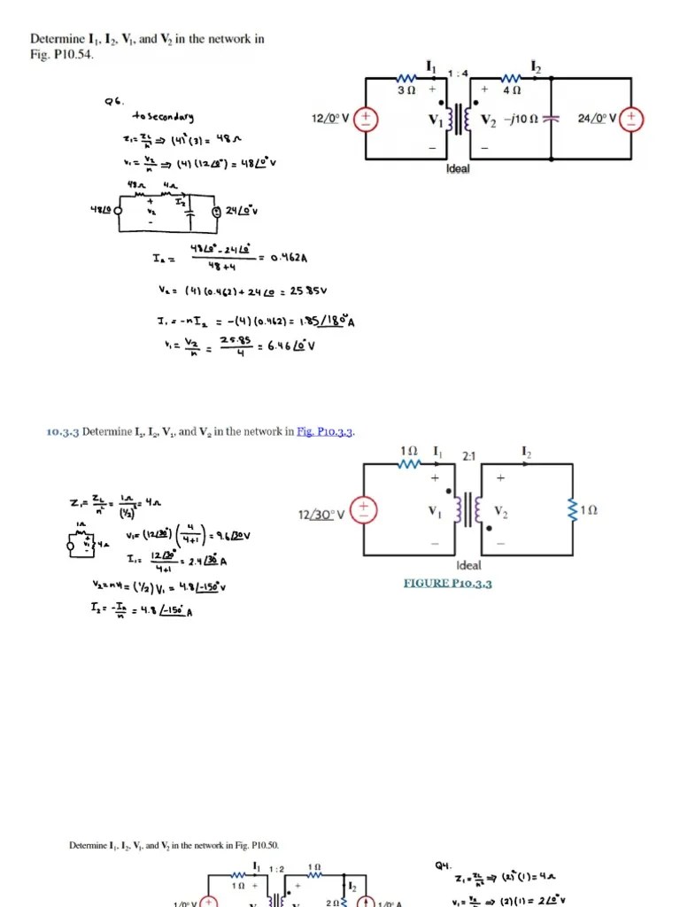 Solving Questions On Ideal Transformer - Basic Engineering Circuit ...