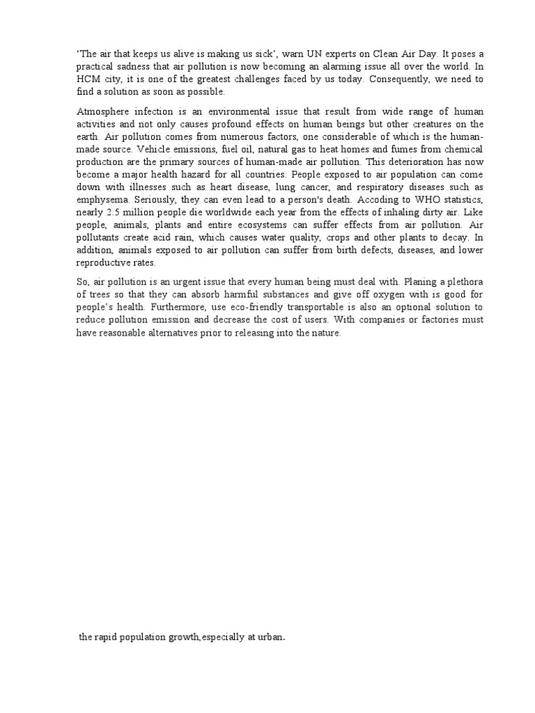 Air Pollution | PDF | Air Pollution | Atmosphere Of Earth