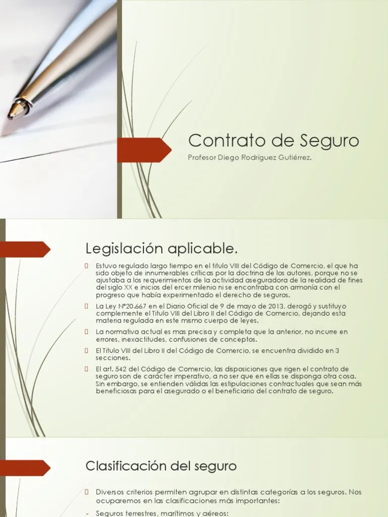 Contrato De Seguro | PDF | Póliza De Seguros | Seguro