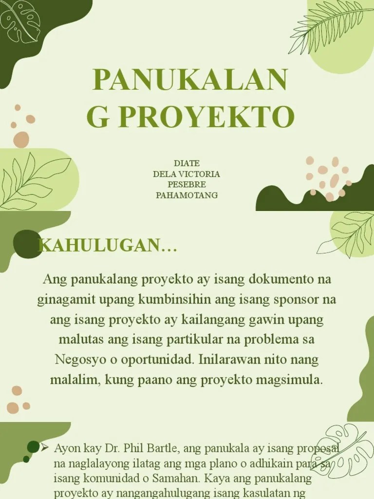 Panukalang Proyekto | PDF