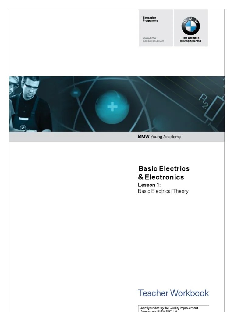 Lesson 1 Basic Electrics Teacher | PDF | Electric Current | Semiconductors