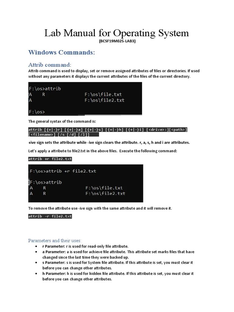 OS Lab Manual | PDF | Computer File | Directory (Computing)