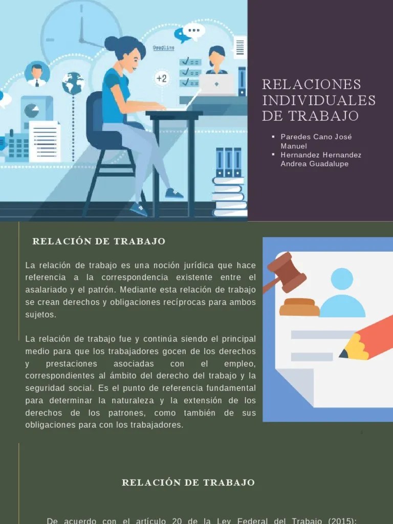 Relaciones Individuales De Trabajo | PDF | Derecho Laboral | Salario