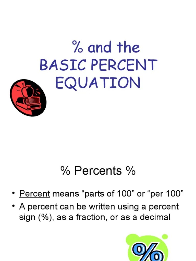 Basic Percent Equation | PDF | Mathematical Concepts | Division ...