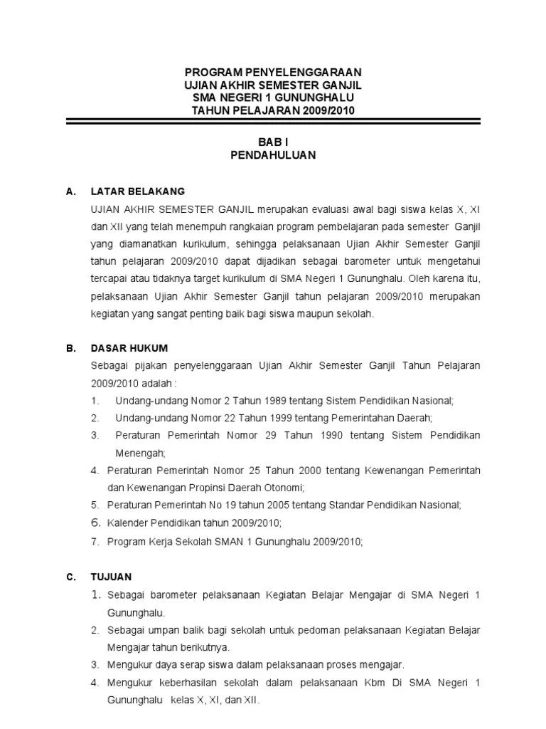Contoh Laporan Kegiatan Ujian Sekolah Smp Kumpulan Contoh Laporan MADRASAH ALIYAH NEGERI KALABAHI.