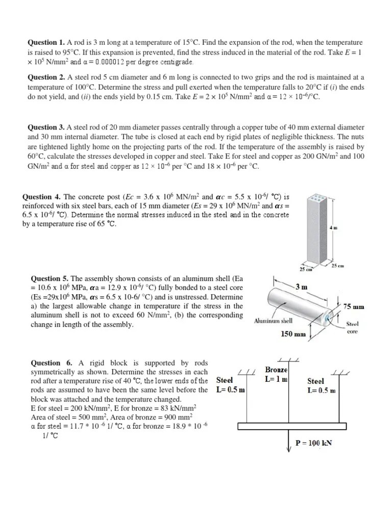 Determining Stresses, Displacements, And Temperature Changes In ...