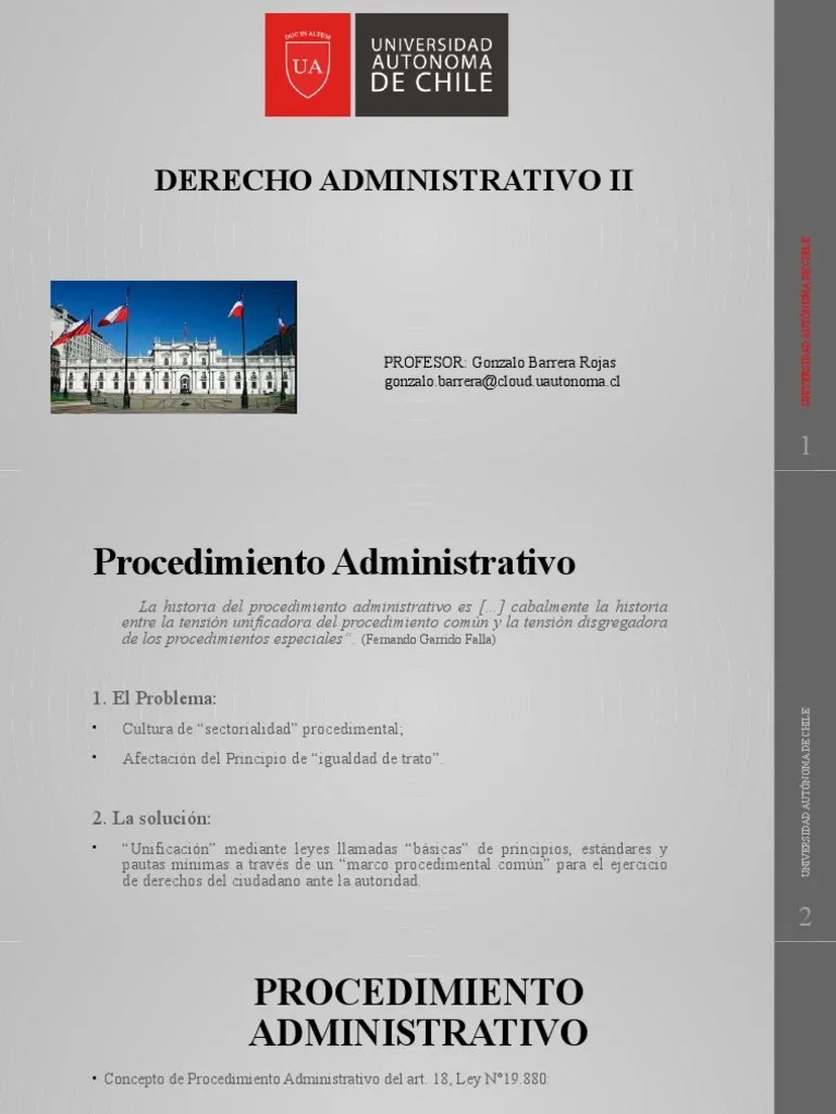 Clase Derecho Administrativo Proc Adm | PDF | Chile | Gobierno