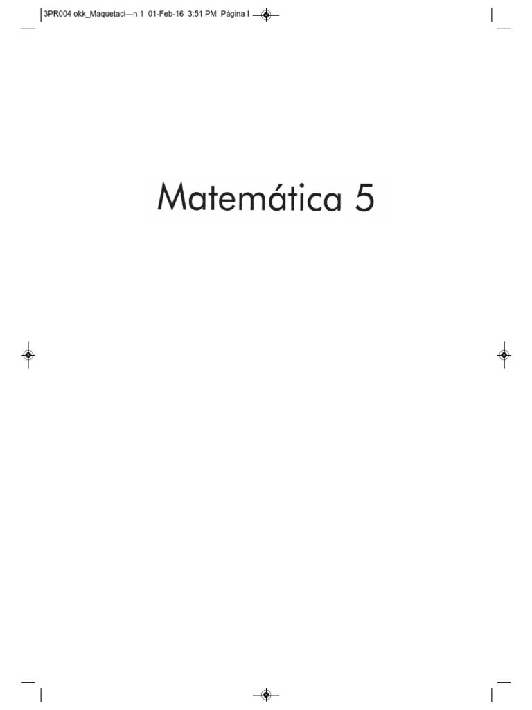 Matematica 5to Grado | PDF | Números | Matemáticas