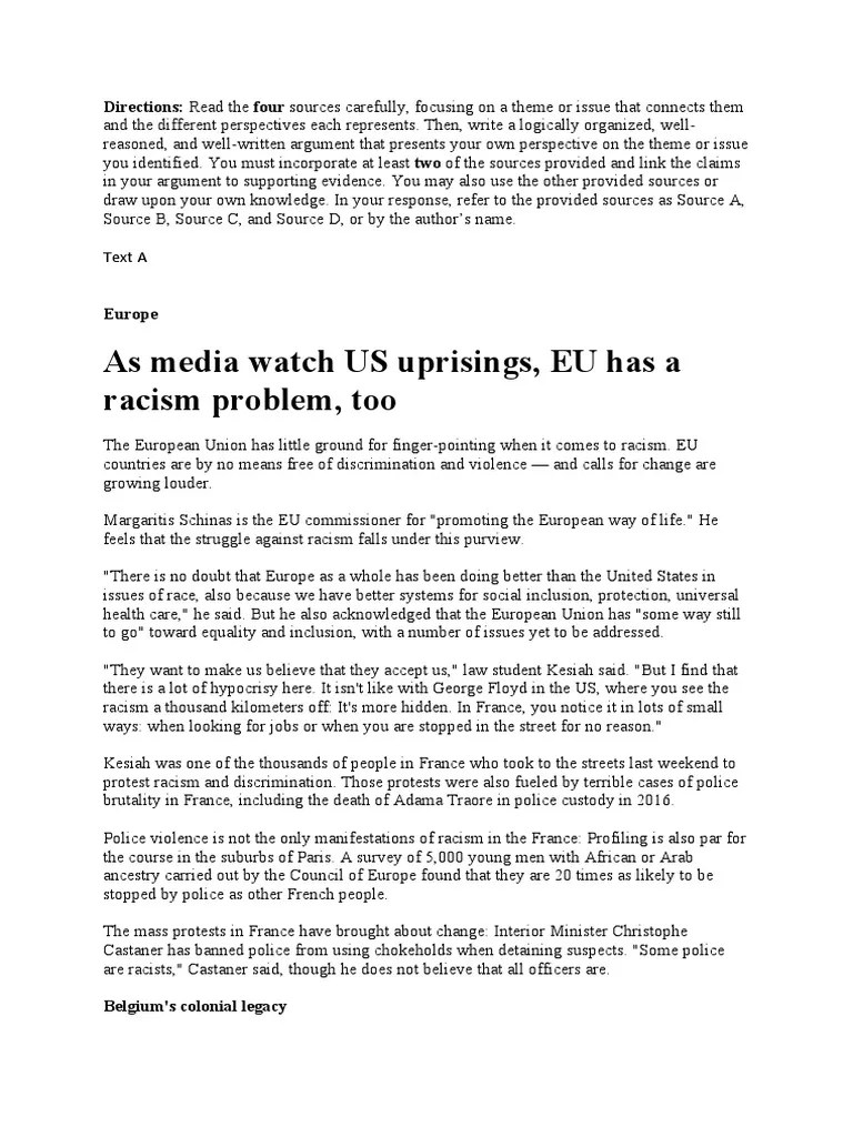 Part B Racism | PDF | Racism | Discrimination & Race Relations