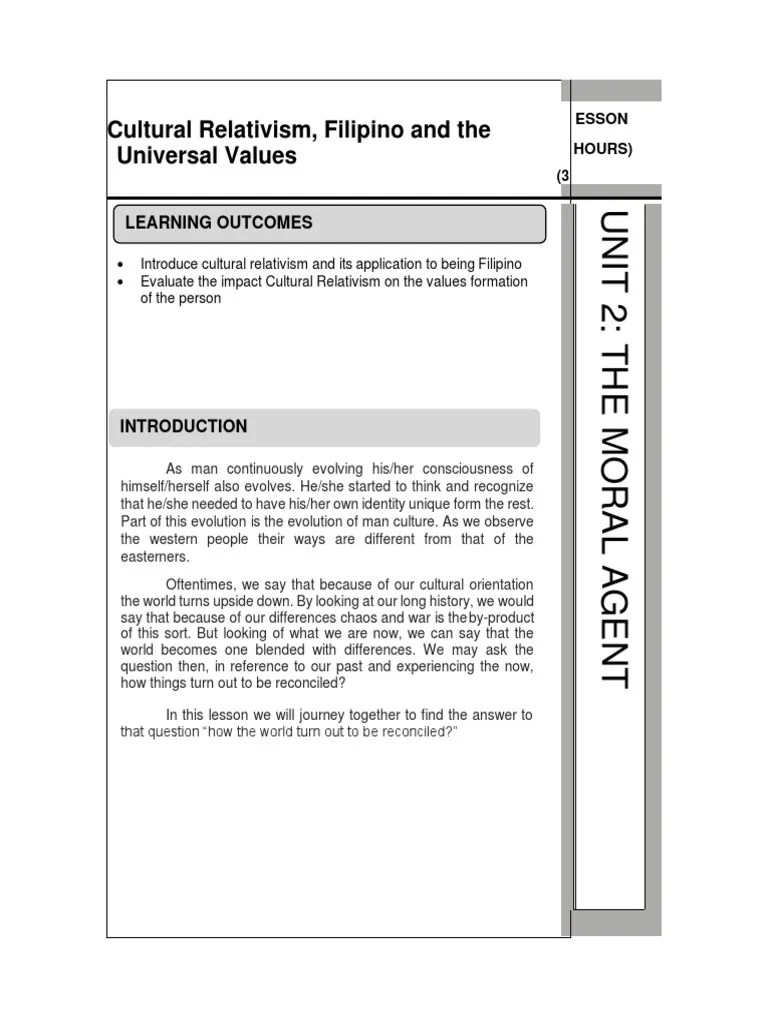 Module 2 Lesson 2 | PDF | Morality | Relativism
