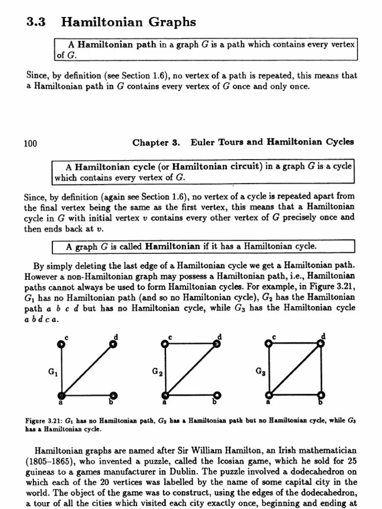 Hamiltonian Graphs | PDF