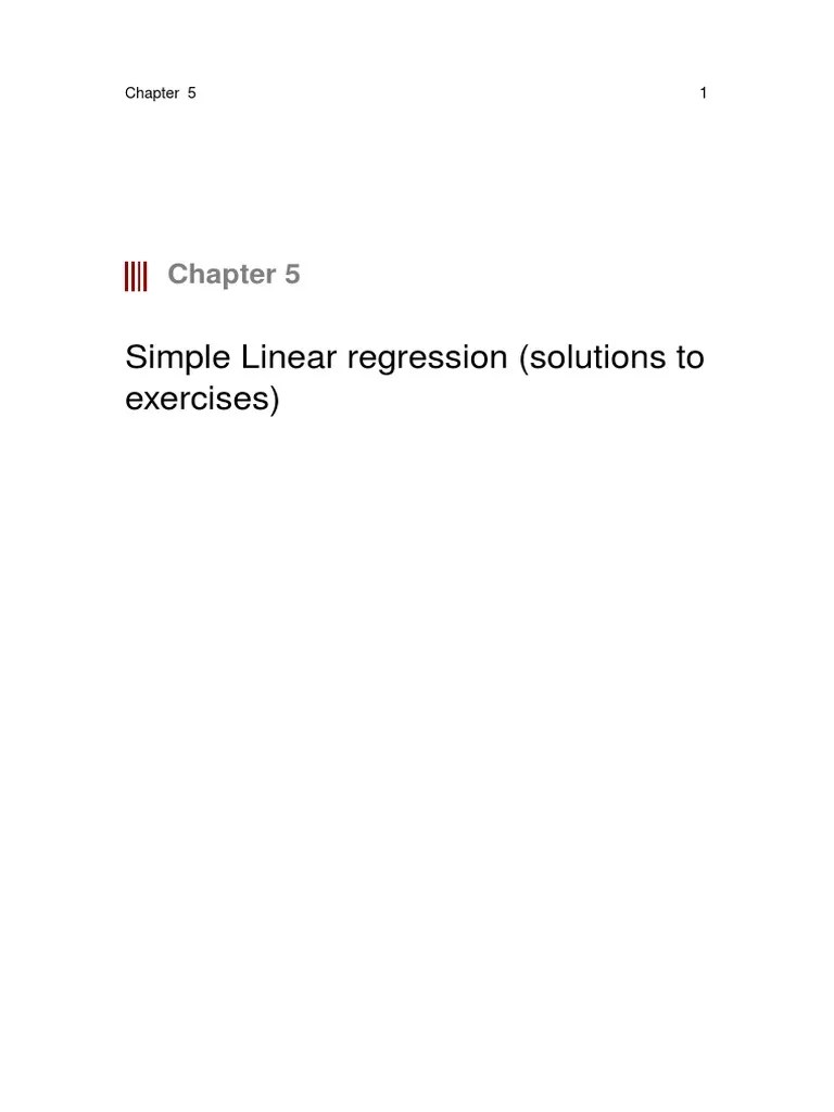 Multiple Linear Regression Exercises | PDF