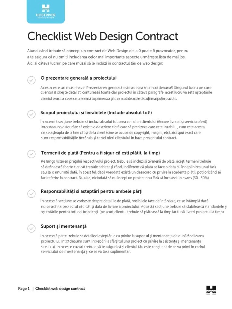 Web Design Contract | PDF