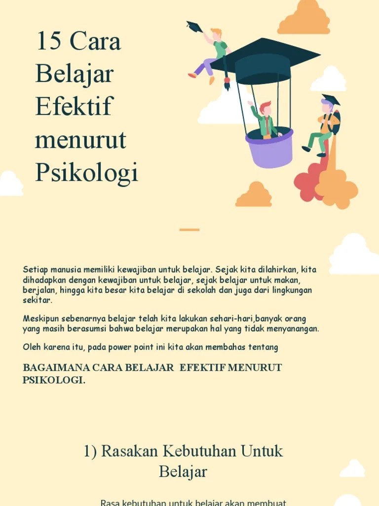 CARA BELAJAR EFEKTIF (WWW - Defantri.com) | PDF
