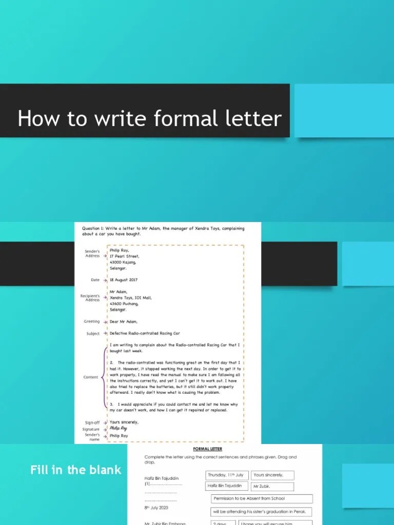 How To Write Formal Letter | PDF