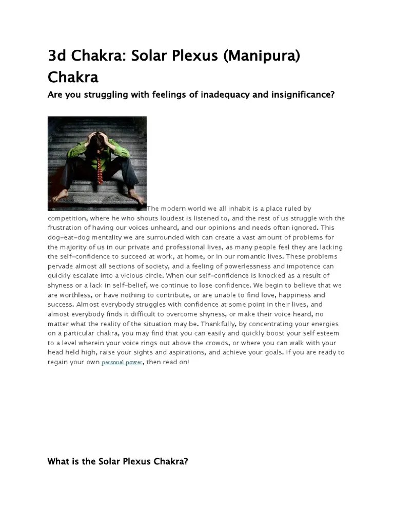 Solar Plexus | PDF | Self Esteem | Chakra