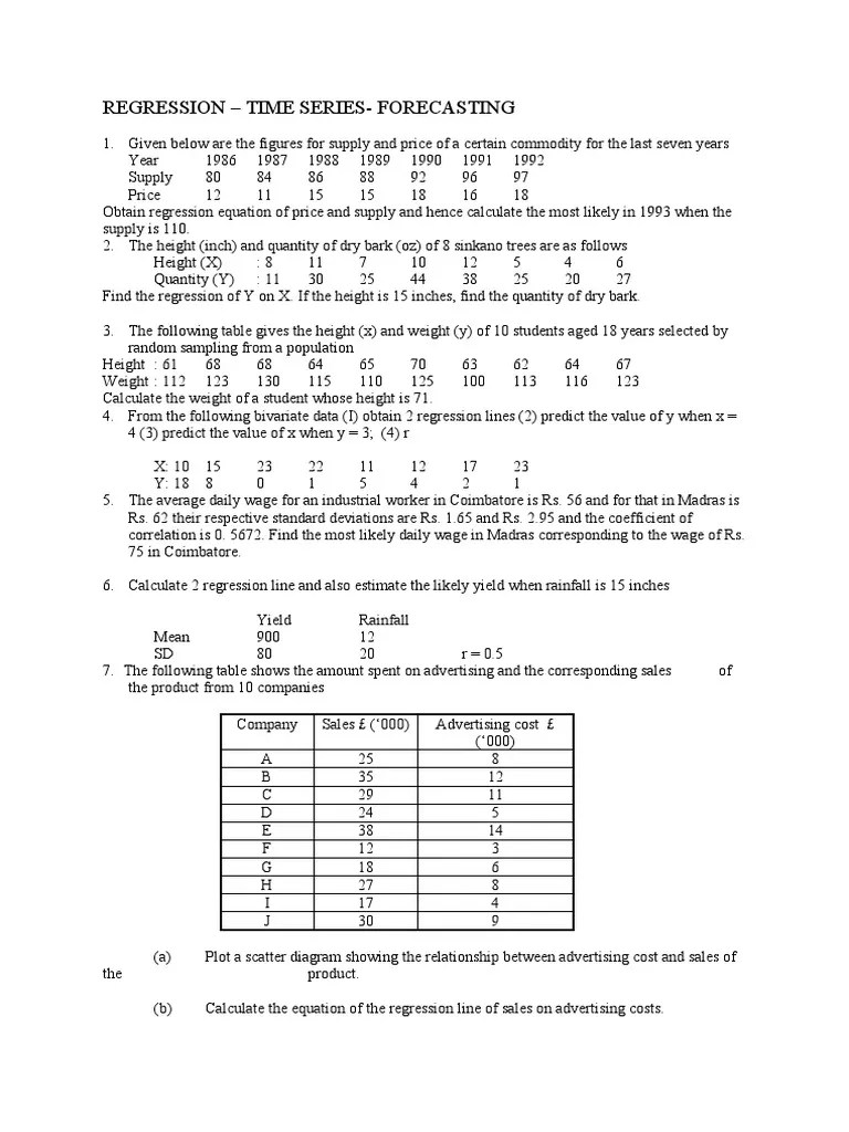 Regression Forecasting And Time Series Formula Pdf - Incredible Colorful Photo - Mobile