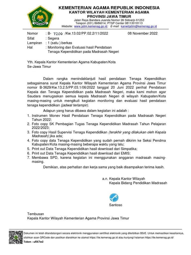 Pemberitahuan Monitoring Dan Evaluasi Hasil Pendataan Tenaga ...