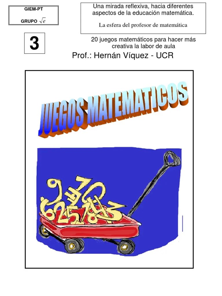 En concreto ofrece gran variedad de juegos matemáticos muy . 20 Juegos Matematicos Pdf Factorizacion Triangulo