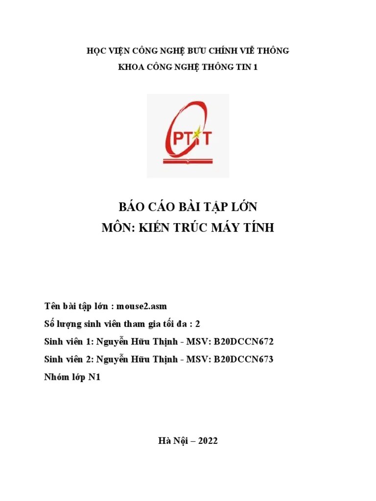 Bài Tập Lớn KTMT | PDF