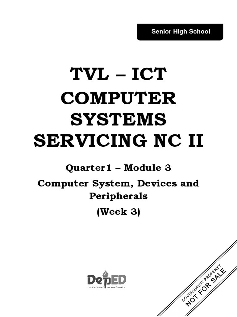 TVL Ict Computer-Systems-Servicing-Ncii Q1 Module-3 Week3 | PDF ...