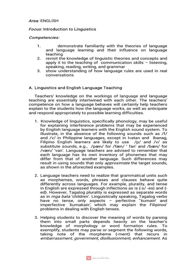 Intro To Linguistics-1 | PDF | Cognition | Human Communication