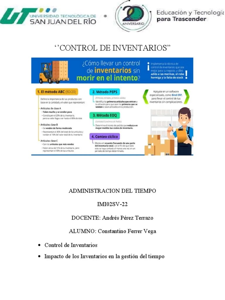 Control De Inventarios | PDF | Inventario | Business