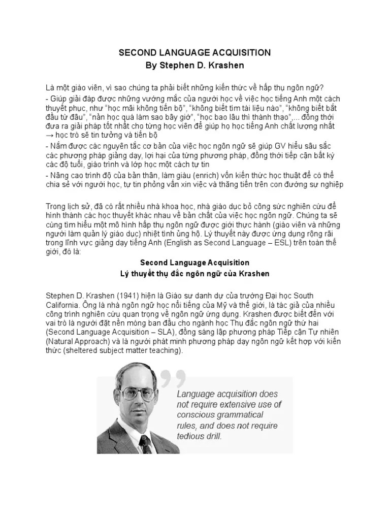 Second Language Acquisition | PDF