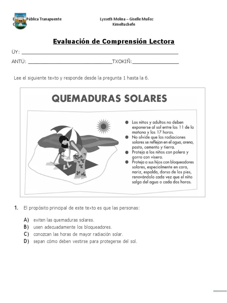 Evaluacion De Comprensión Lectora | PDF | Saturno | Júpiter