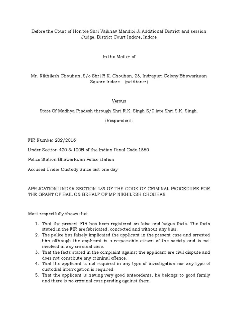 Bail Application | PDF