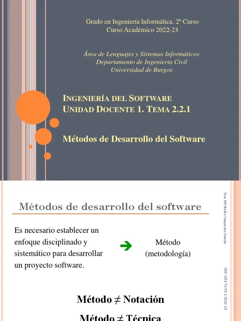 Tema 2 - 2.2.1. Metodos De Desarrollo Del Software | PDF | Software ...