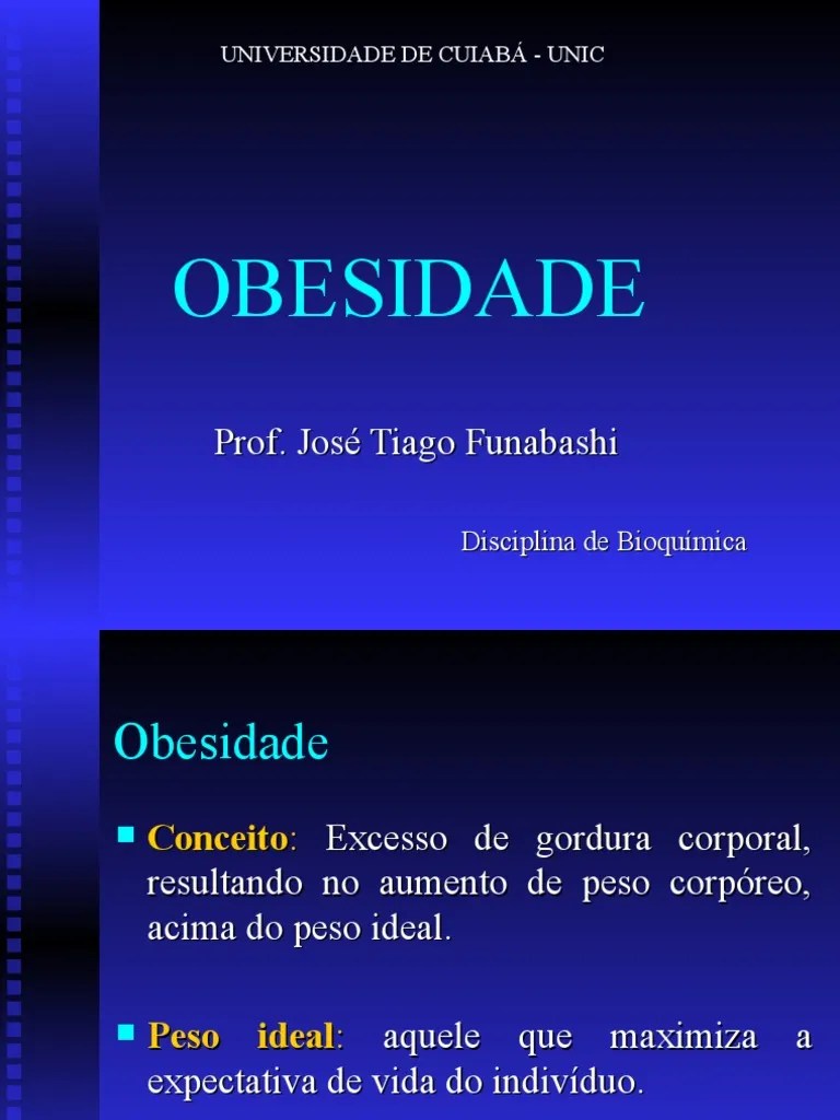 Aula 5 - AULA 1 - Obesidade | PDF | Obesidade | Leptina